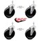 Service Caster 6 Inch Phenolic Wheel Swivel 3/8 Inch Threaded Stem Caster Set SCC-TS20S615-PHR-381615-4 - alternate 3